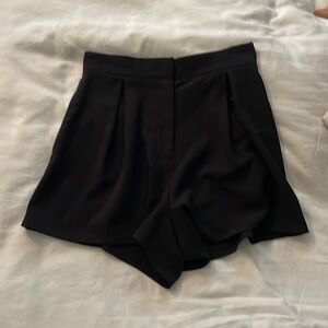 Topshop black poly blend shorts, size 2.